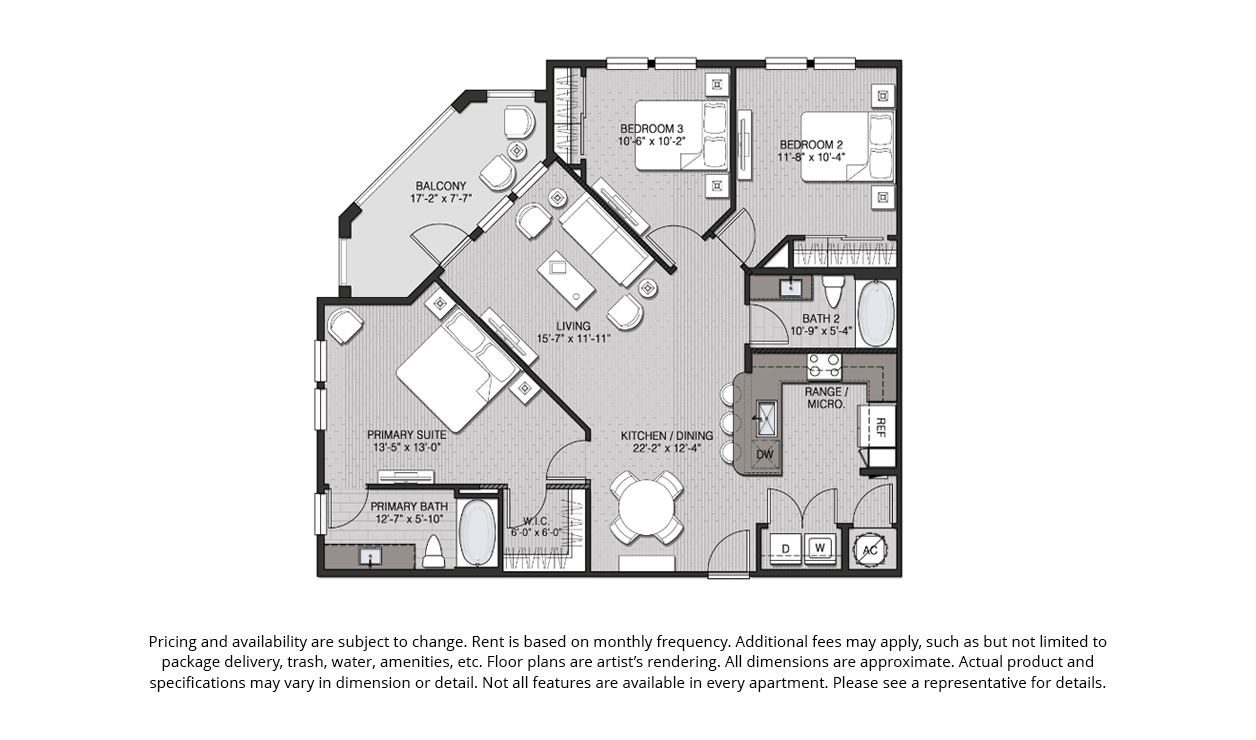 Two Bedroom Apartment Macaw Floor Plan Layout at Sanctuary at Daytona Florida